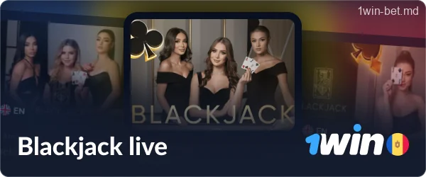 Blackjack live la 1win Moldova