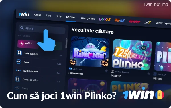 Instrucțiuni pentru a juca Plinko în 1win Moldova
