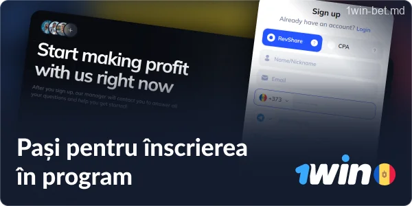 Etapele cooperării cu 1win Moldova