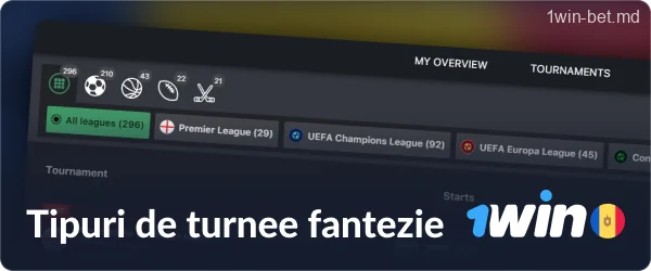 Fantasy Sports Turnee la 1win MD