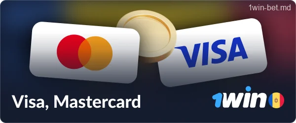 Plata prin Visa și Mastercard la 1win Moldova
